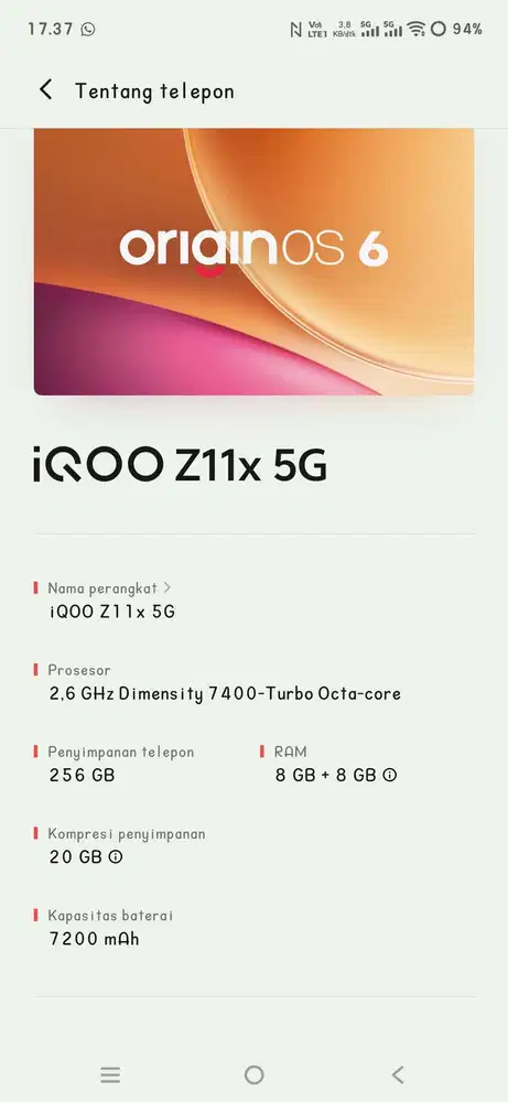 iQOO Z11x 5G 8/256GB – FULLSET