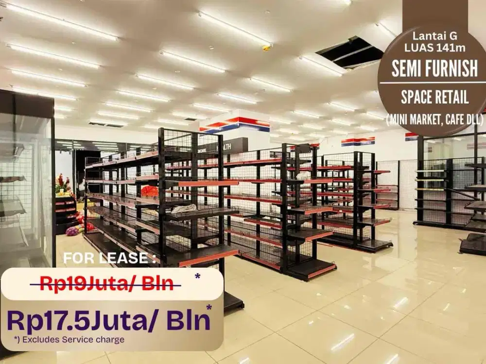 Disewakan Ruang Usaha Retail Space Fnb Mini Market Cafe (141M) Praxis siloam Genteng