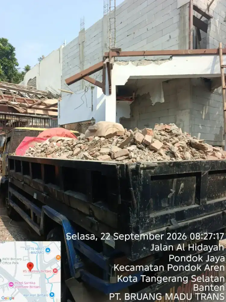 Jasa buang puing dan tanah