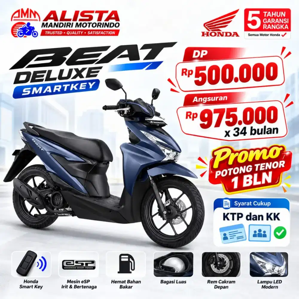 HONDA BEAT DELUXE CBS ISS DP HANYA 500 RIBU