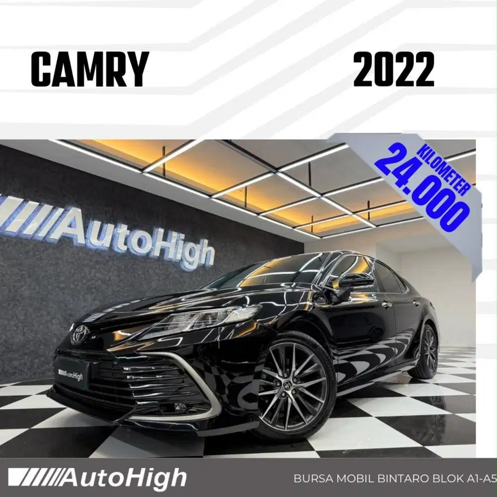 DP10% [Km24.000] Camry V 2022 Black Reg 2021 #AUTOHIGH
