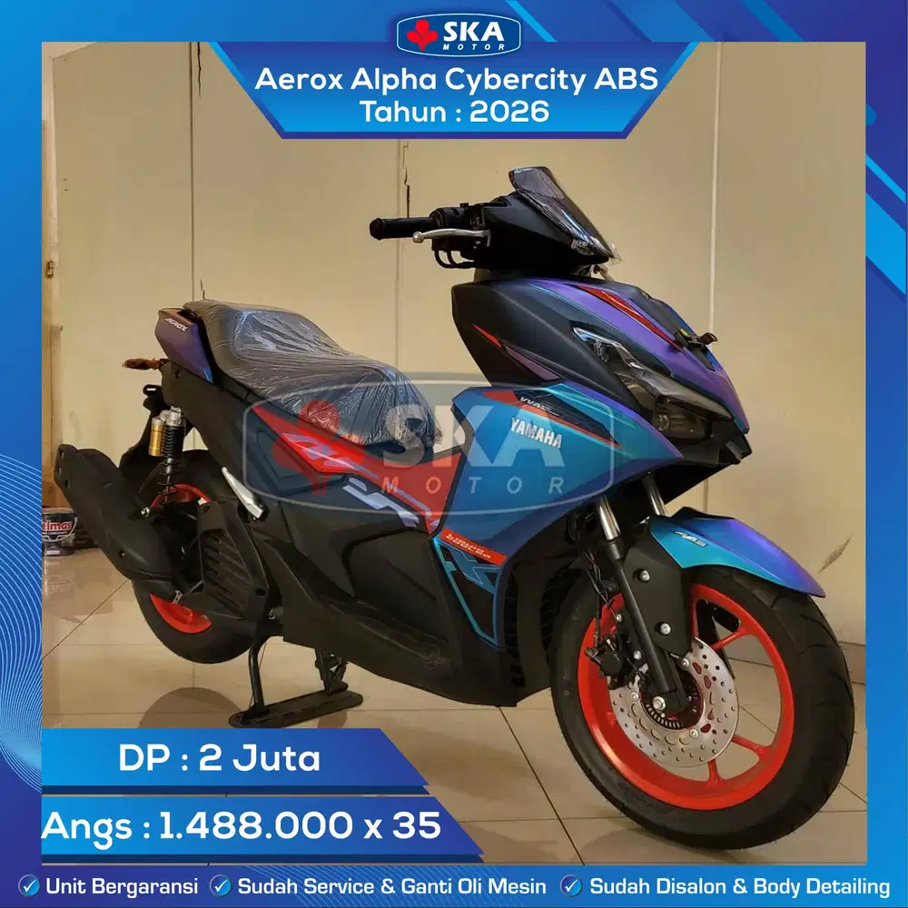 KM 0 Yamaha Aerox Alpha ABS Cybercity Tahun 2026
