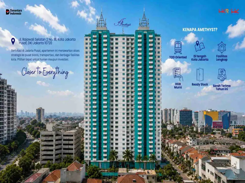 Apartemen Siap Huni Tengah Kota Jakarta Amethyst Tower Kemayoran Mulai 300 Jutaan