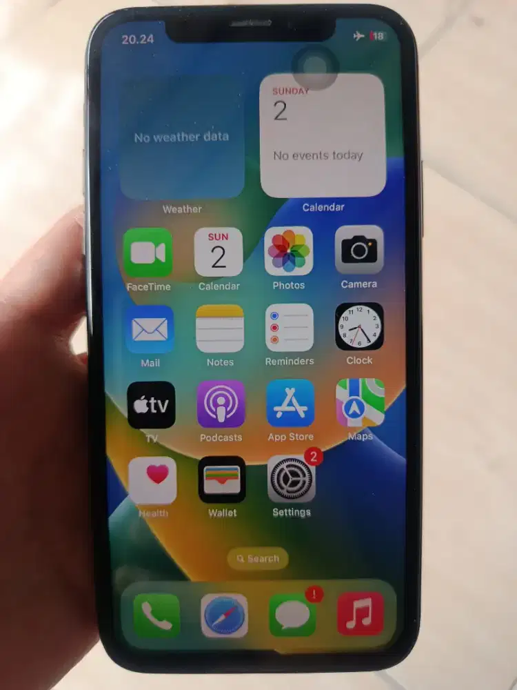 Iphone X 256GB Face ID True Tone OFF Sinyal Icloud Aman HP+Kabel Data