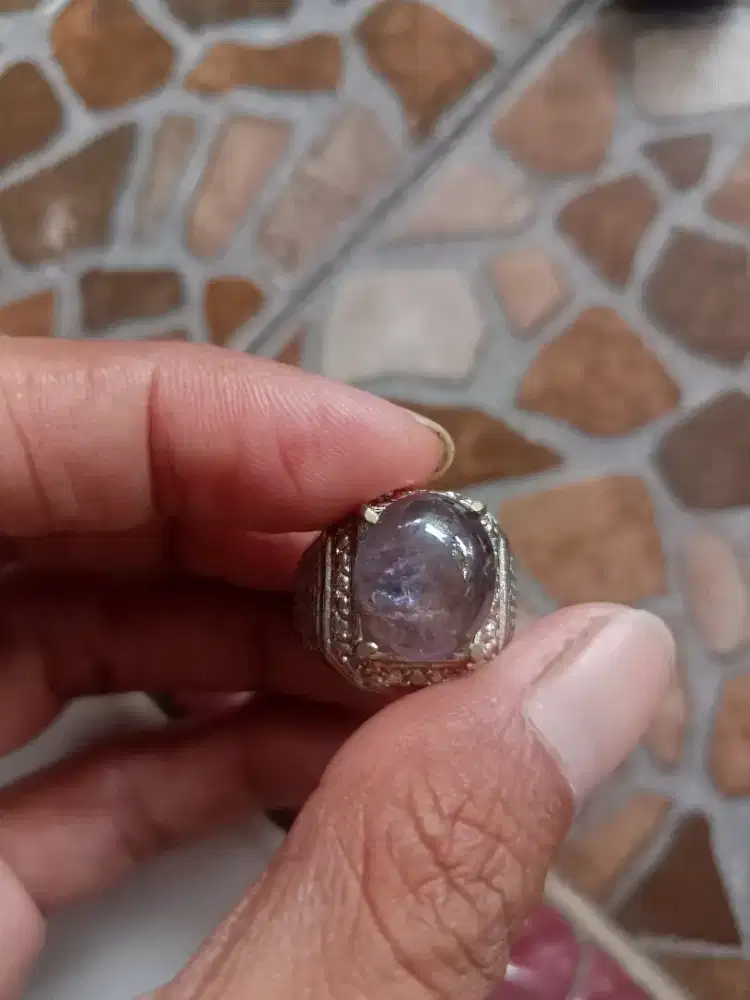 Batu Cincin Akik Permata Natural Moonstone Biduri Bulan Air Beras