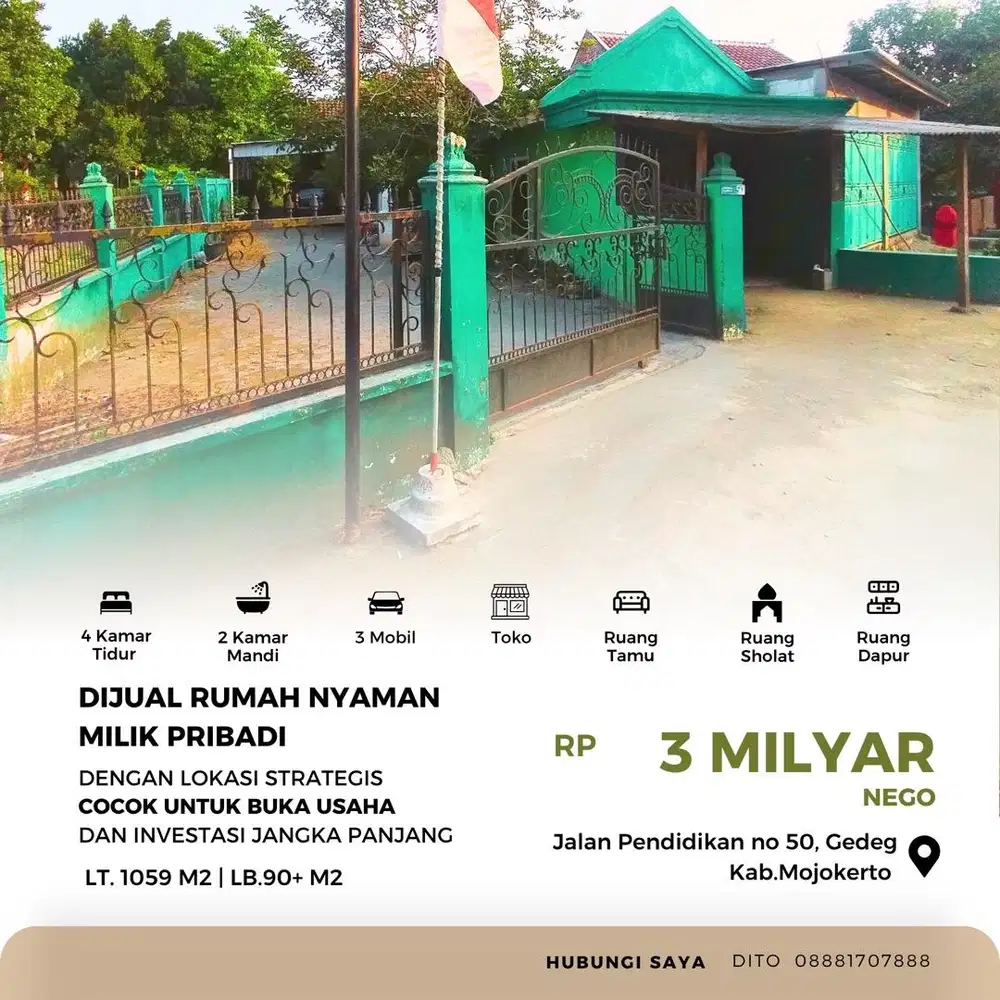 RUMAH LUAS COCOK UNTUK USAHA