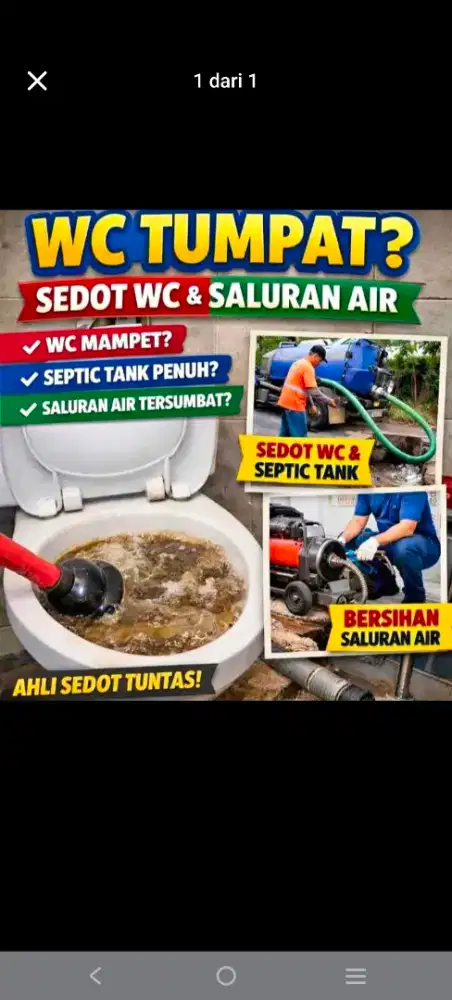 Tukang Wc tumpat sedot sapsiteng penuh saluran air sumbat westafel
