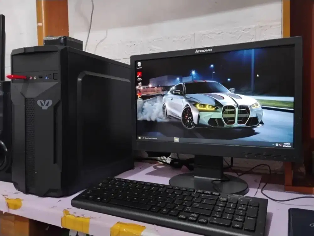 Pc gaming PB dan roblox / intel gen4 + ram 8gb + monitor 19inch