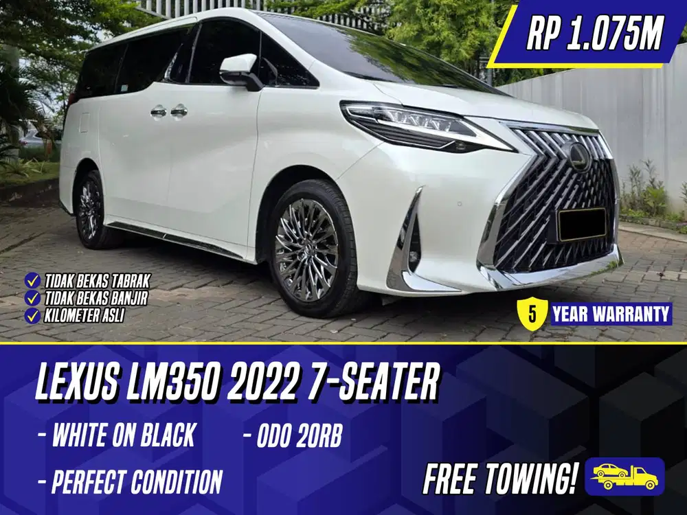 Lexus LM350 2022 7 Seater White on Black Putih LM 350