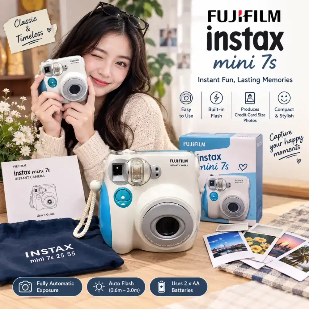 [NEGO] Kamera Polaroid Fujifilm Instax Mini 7s. 