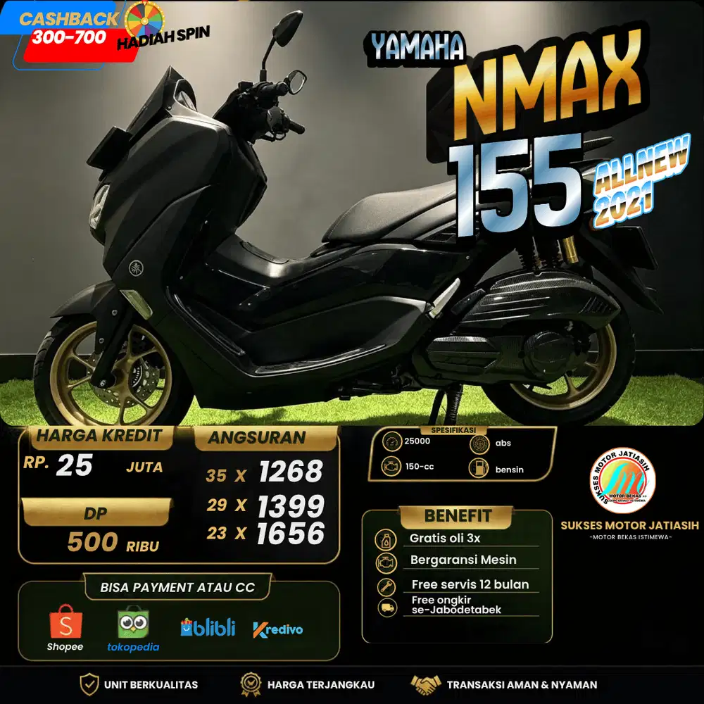 YAMAHA ALLNEW NMAX CONNECTED ABS 2021 PROMO DISKON DP DAN ANGSURAN