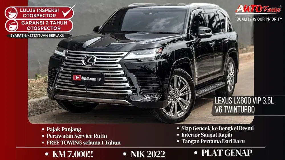 KM7RB Lexus LX600 VIP 3.5L V6 Twinturbo NIK 2022 Black On Black