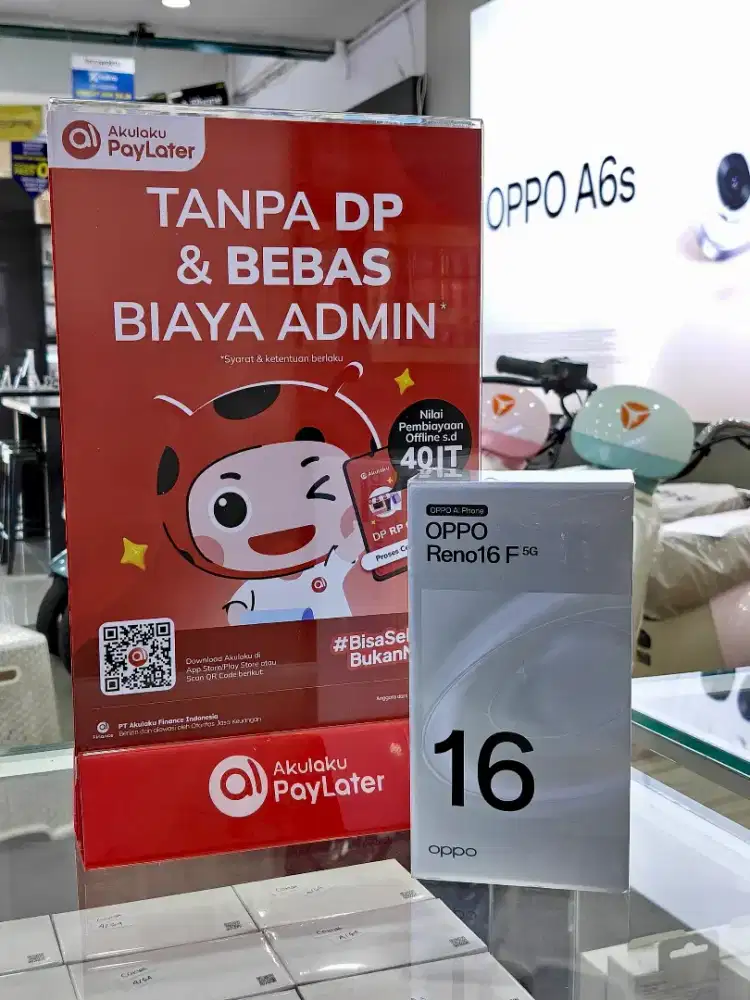 SERBA PROMO OPPO RENO 16F 5G 8/256 GREES RESMI TERMURAH CICILAN 0%