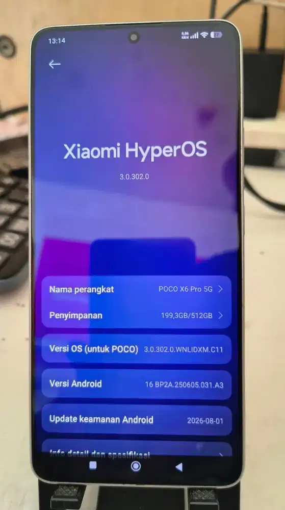 Poco x6pro 5g ram12+6 gb