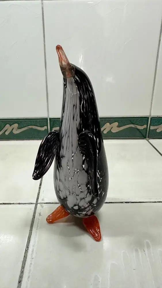 Vintage Hand-Blown Glass Penguin