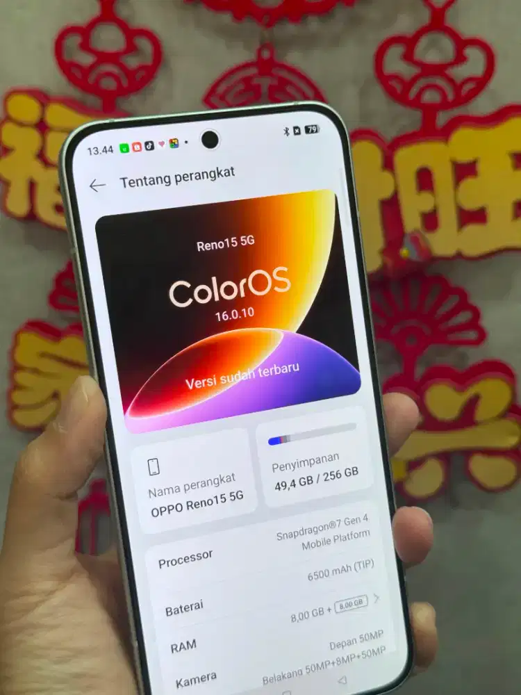 Second Oppo Reno 15 5G 8+8/256GB ex display garansi des 2026 7jt