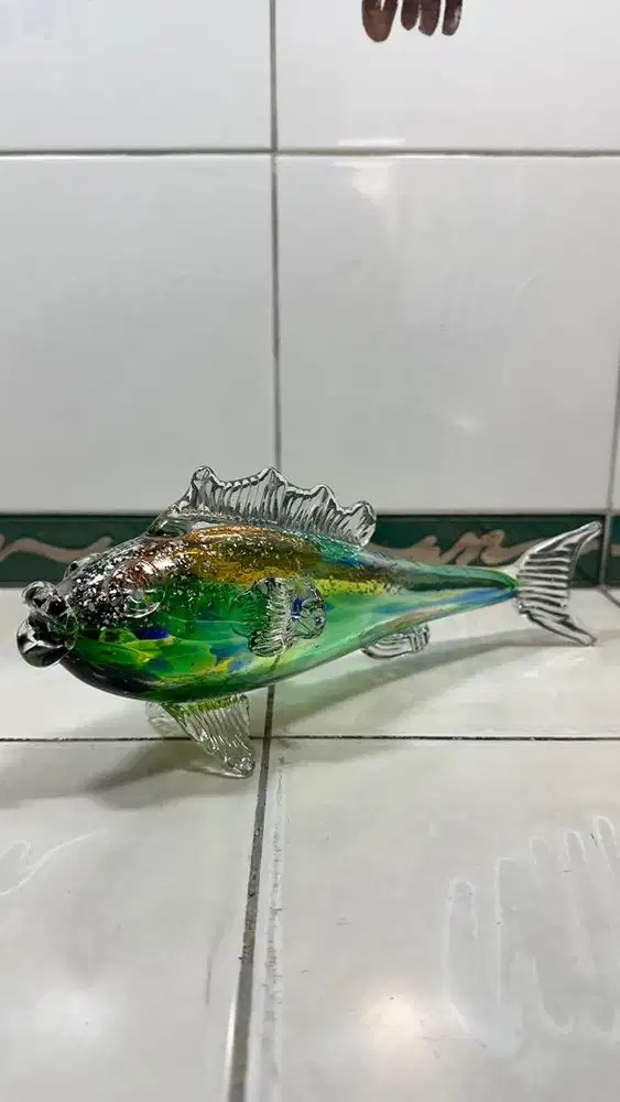 Vintage Hand-Blown Art Glass Fish