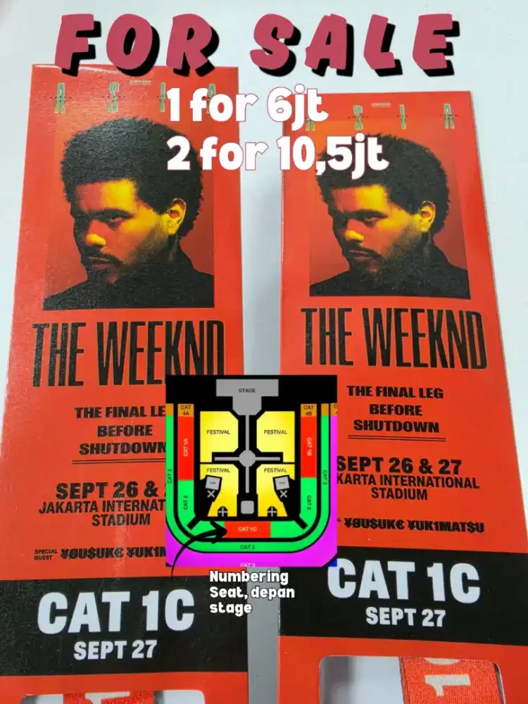 2 tiket konser The Weeknd Day 2