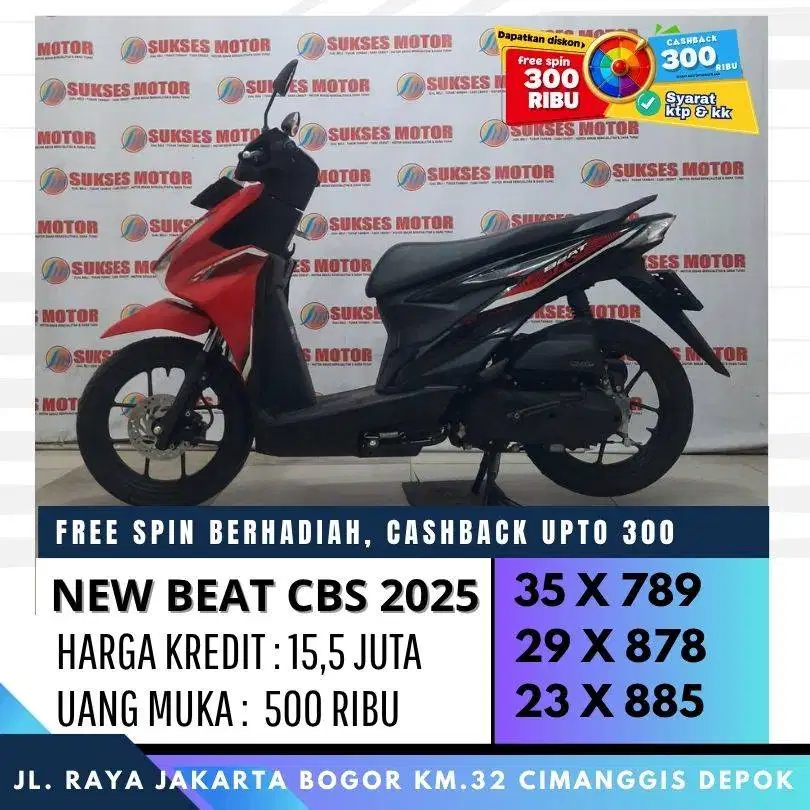 NEW BEAT CBS 2025 TERMURAH DP KREDIT HANYA 500 RIBU