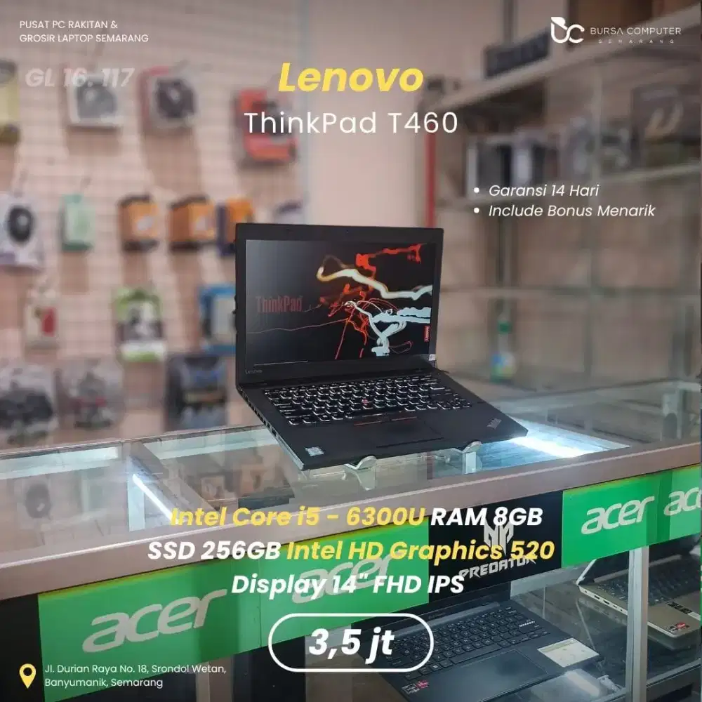 LENOVO Thinkpad T460 | Core i5 6300U 8GB 256GB