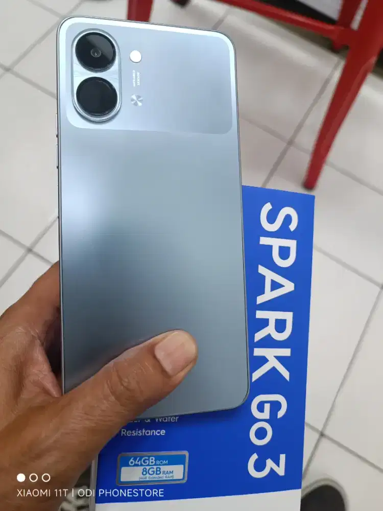 Tecno spark go 3 4+4/64 mulus seperti baru dan lengkap pemakaian 1 bln