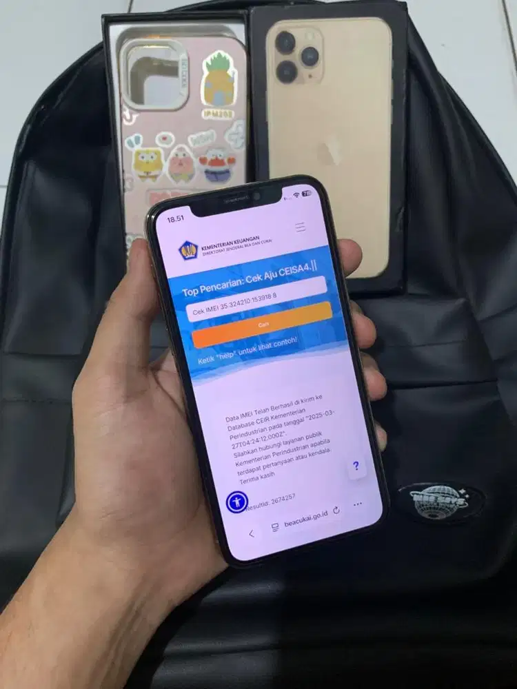 IPHONE 11PRO 256GB RESMI BEACUKAI FULLSET