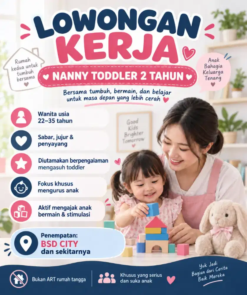 Loker Nanny Toddler 2 tahun