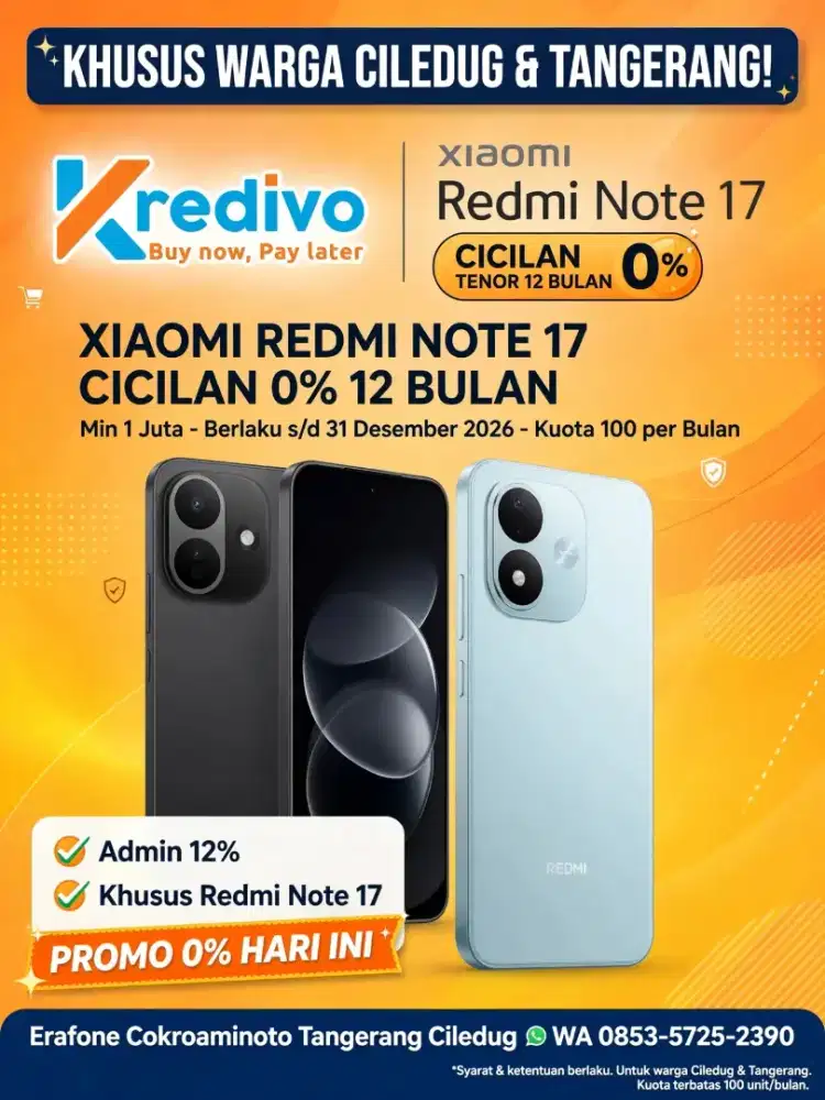 Readmi note 17 cicilan 0%12 bln