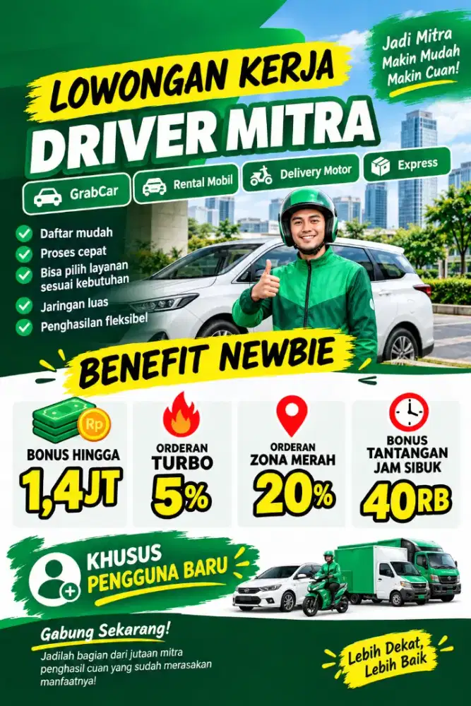 LOWONGAN KERJA DRIVER & RIDER MITRA