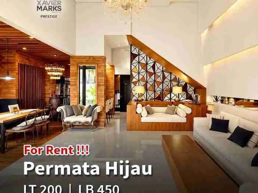 DISEWAKAN RUMAH CANTIK FULL FURNISH DI PERMATA HIJAU KEBAYORAN LAMA JAKARTA SELATAN