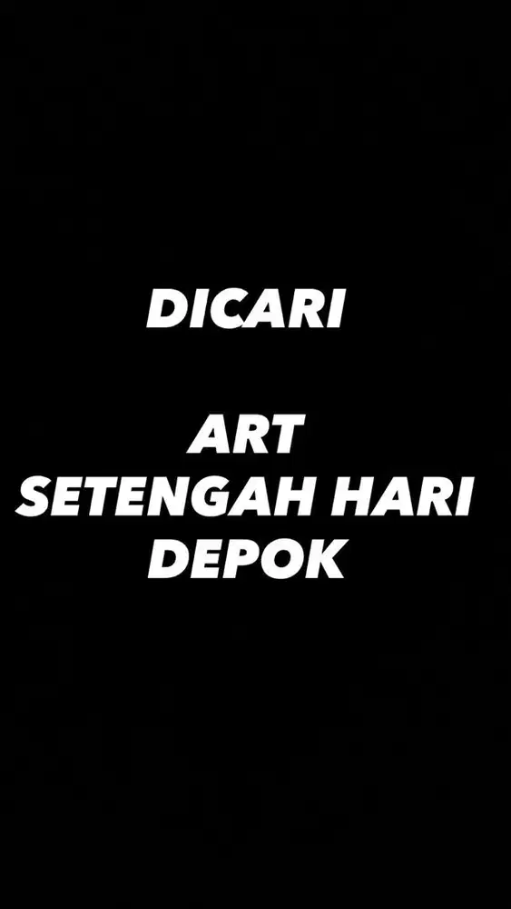 CARI ART SETENGAH HARI DEPOK