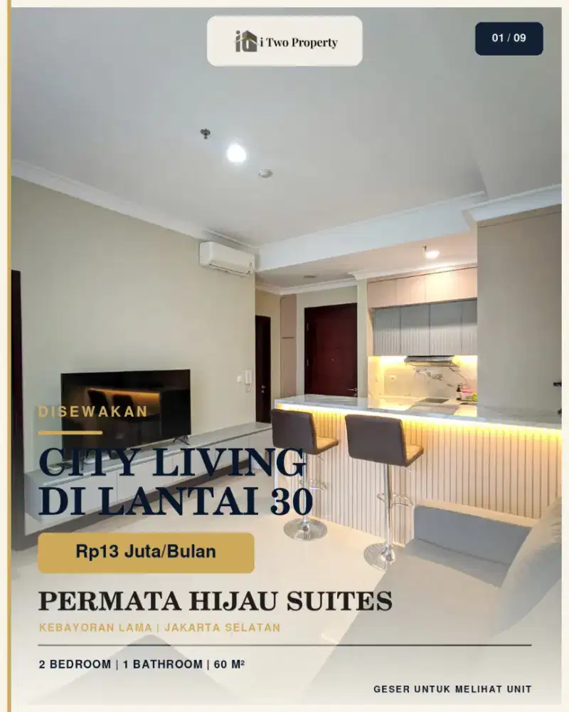 Disewakan apartemen Permata Hijau Suites