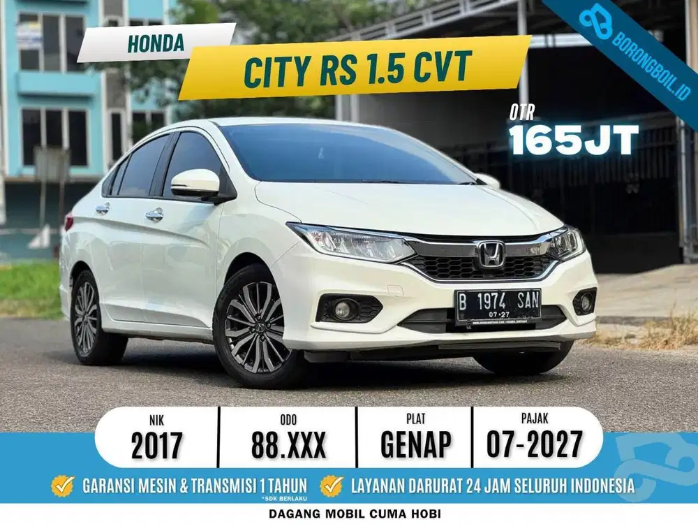 TERMURAH!!HONDA CITY RS AT 2017 PUTIH FAVORIT