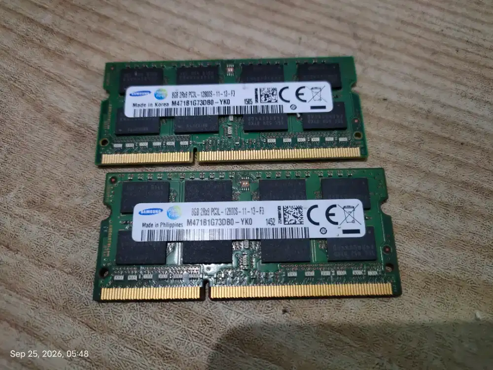 RAM Laptop Samsung 8GB DDR3L 1600MHz PC3L 12800S Original Copotan