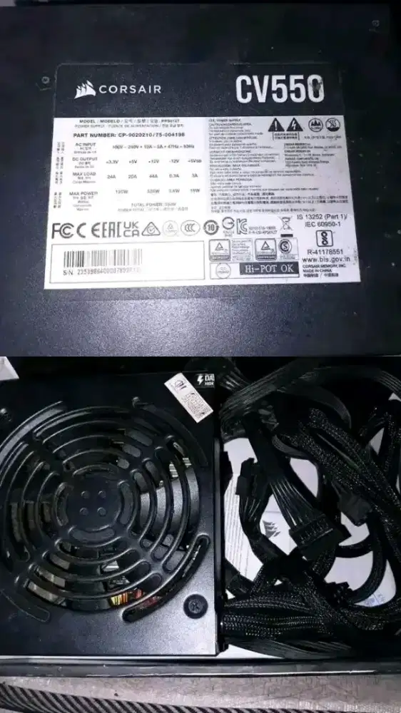 POWER SUPPLY / PSU CORSAIR CV550 550 WATT