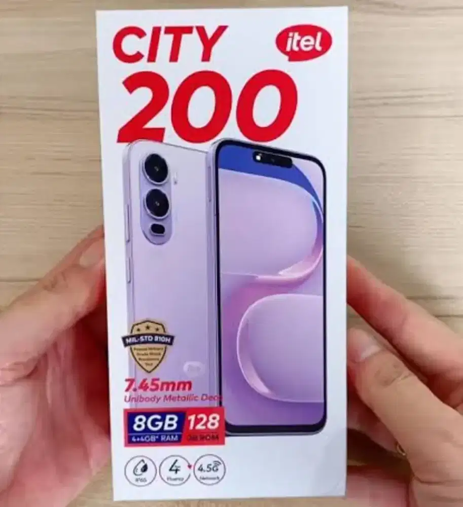 Itel City 200 4GB+128GB BNIB Garansi Resmi Indonesia