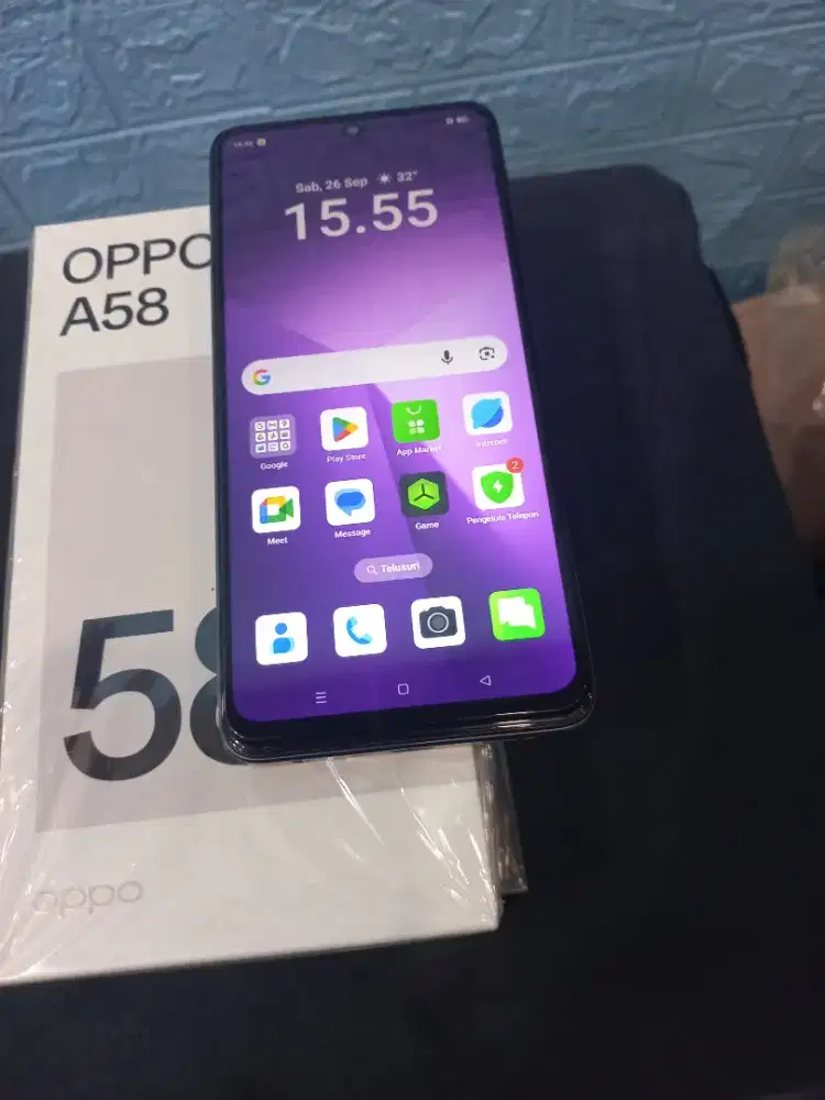 Oppo A58 4G LTE [ Resmi ]  glowing black