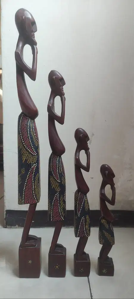 Dijual Murah Paket Patung Asmat Terdiri Dari 4 Patung