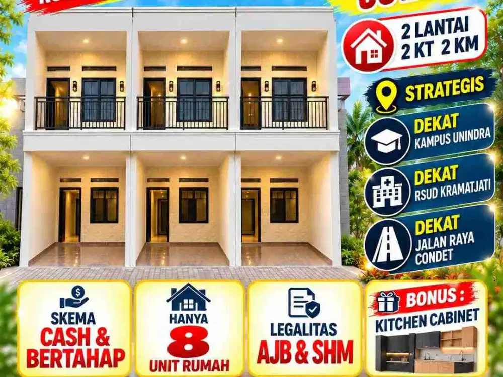 650 JUTAAN! SUDAH DAPAT RUMAH 2 LANTAI DI JAKARTA TIMUR – DEKAT CONDET