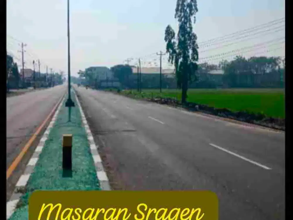 sawah Masaran pinggir jalan raya nasional