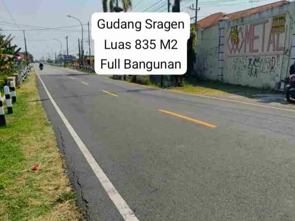 dijual gudang Sragen dekat kota