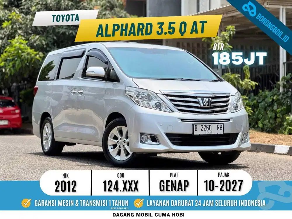 [PAJAK PANJANG] Alphard 3.5 Q AT 2012 Silver | Vellfire | Elgrand |