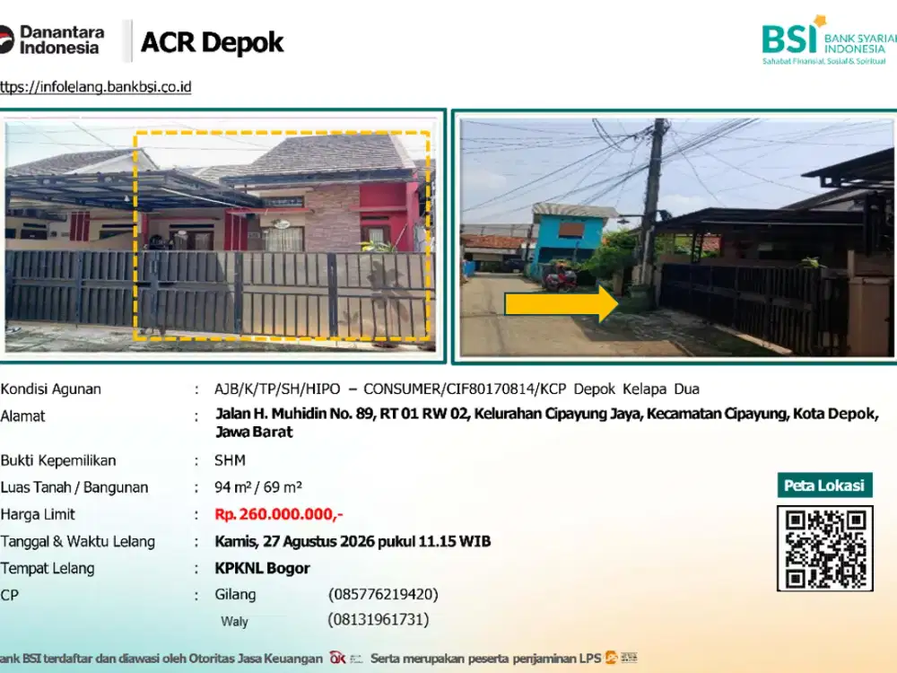 Rumah Murah dan Strategis di Depok