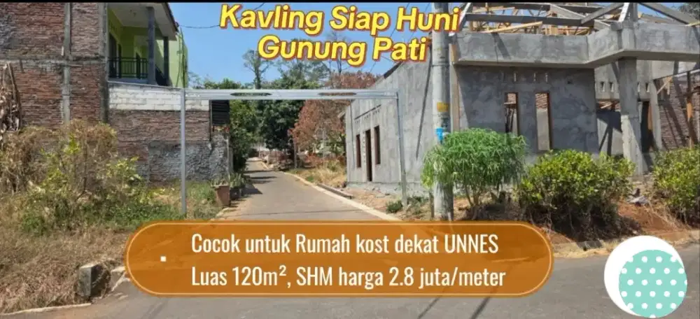 Tanah dekat kampus UNNES gunung pati Semarang