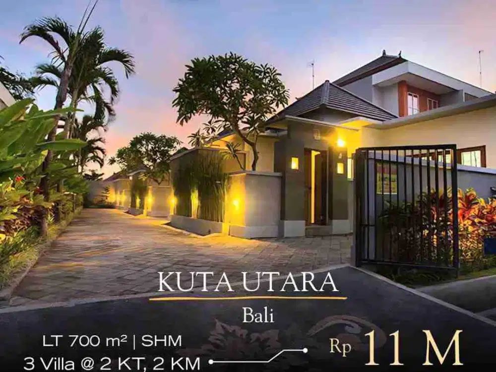 DIJUAL VILLA MEWAH DAN CANTIK DI KUTA UTARA ,BALI ( CH )