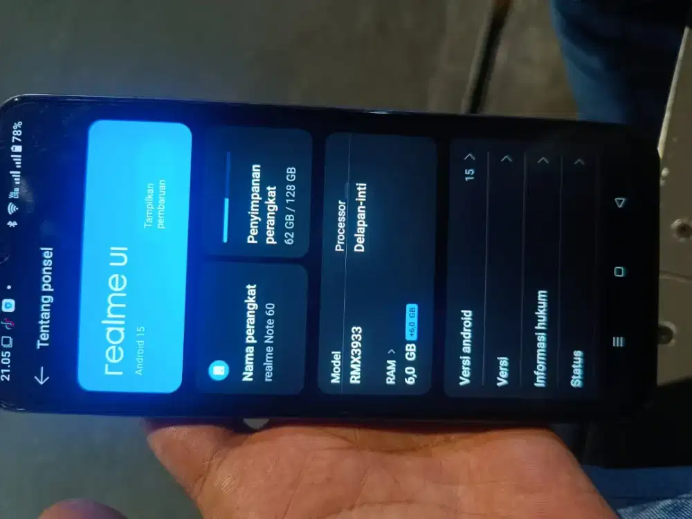 Realme note 60 6+6 128