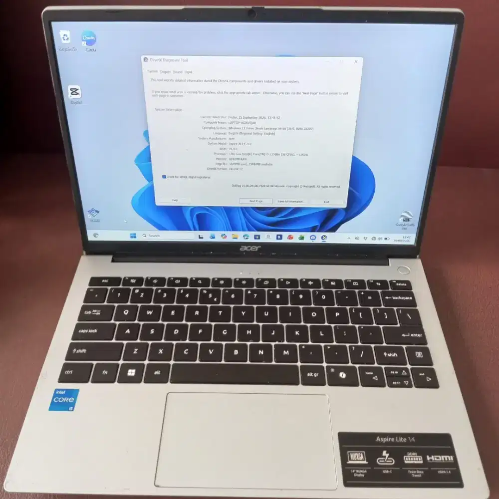 Acer aspire AL14-71p
Core i5