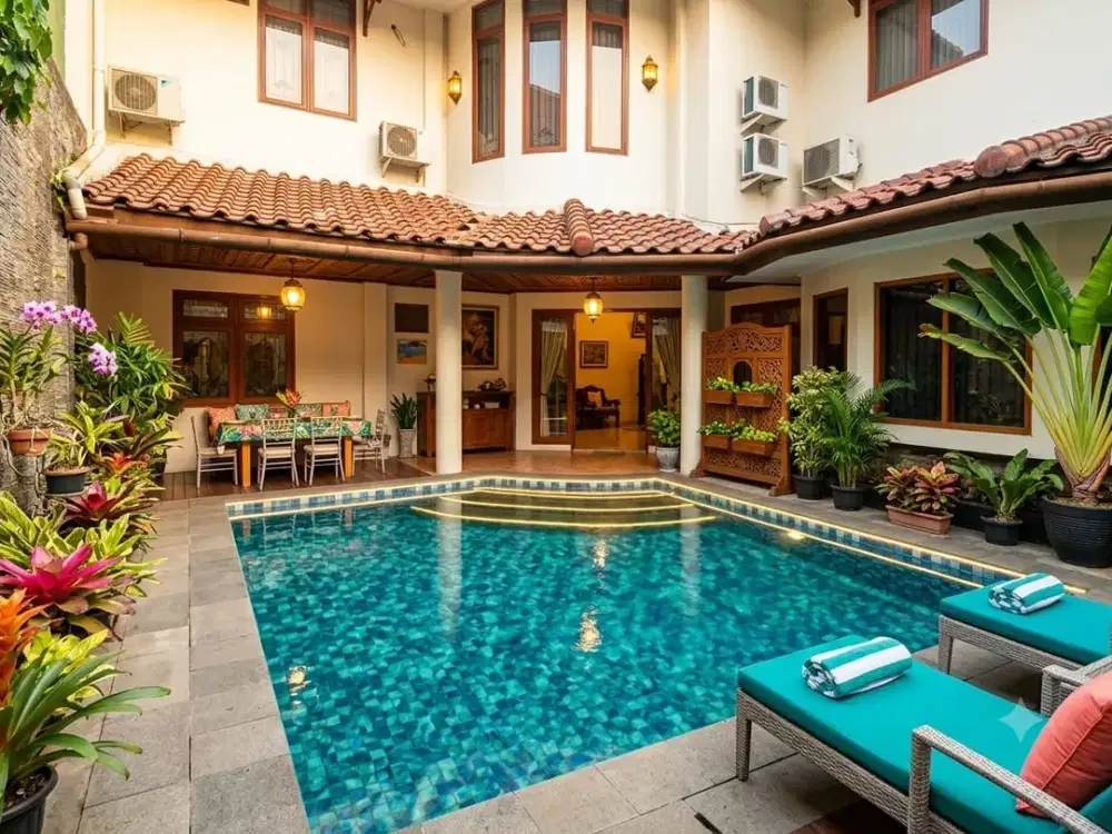 Rumah Mewah Posisi Huk ada Swimming Pool dekt MRT Lebak Bulus Fatmawati LT 600 m2 Jl Cempaka Lestari Lebak Bulus Cilandak Jakarta Selatan Bawah Harga