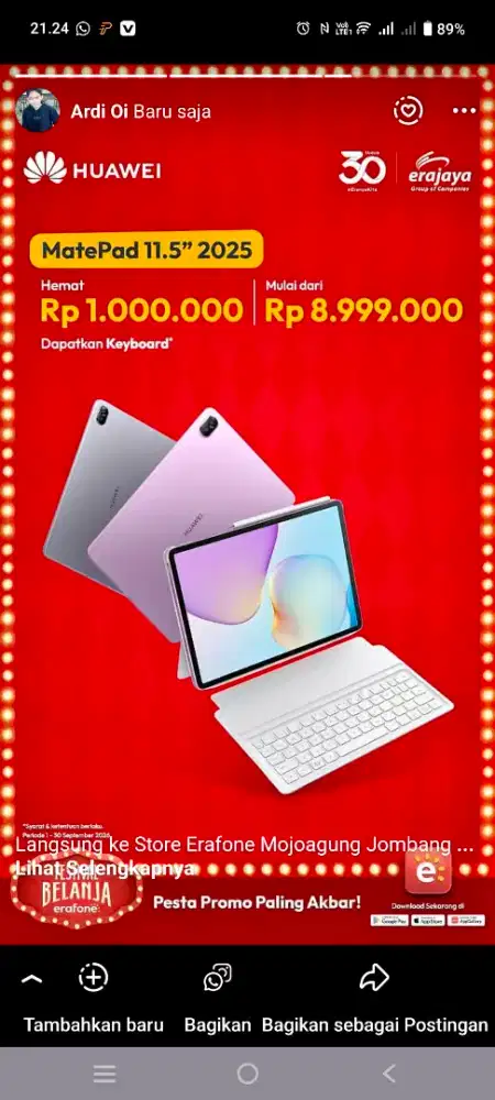 Hp terbaru di erafone mojoagung