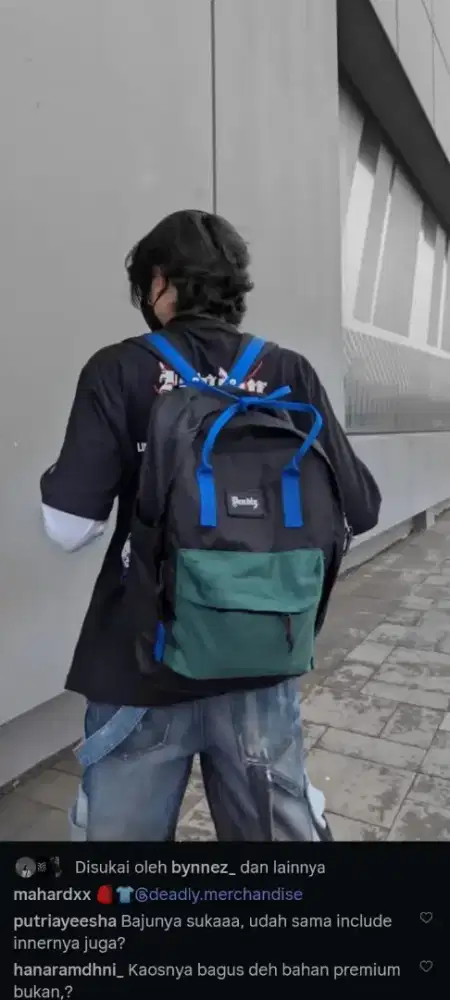 Tas backpack merk deadly black army